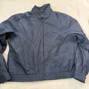 Members Only Navy Blue Jacket Mens Size 44 Full Zip Classic Racer Bomber Style